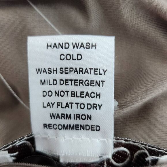 Joy Joy Taupe Oversized Tunic NWT Size XS Tan V-Neck Tunic - Picture 7 of 10